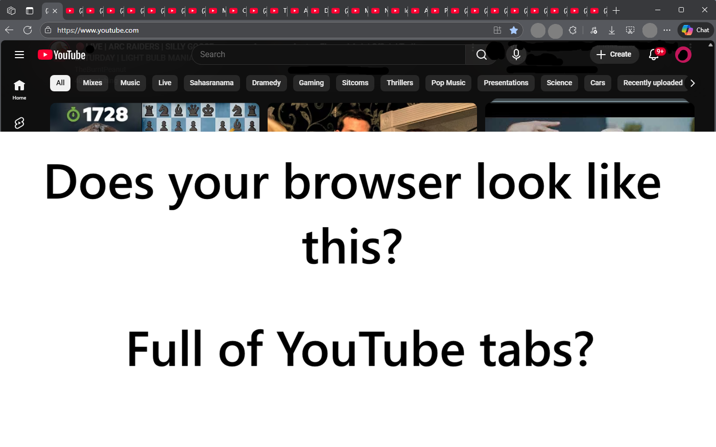 Browser view zoomed